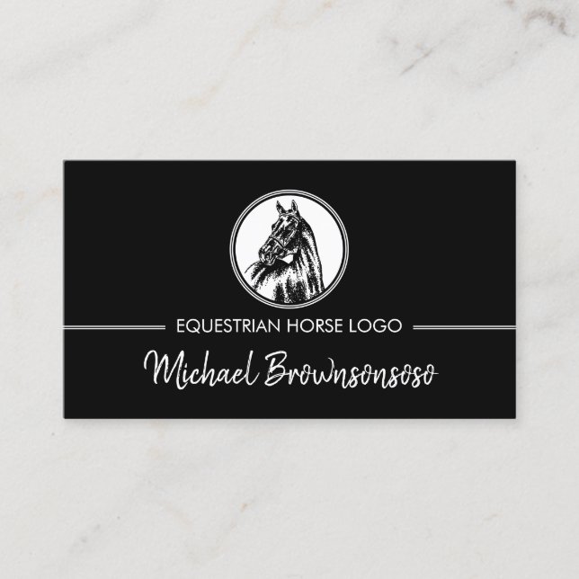 Horse Equestrian Business Card (Front)