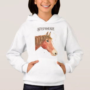 Horse Equestrian Farm Girl Cowgirl Cute Pony Hoodie