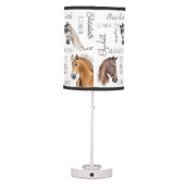 Horse equestrian gifts for girls personalized name table lamp (Back)
