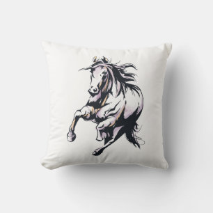 Horse Equestrian Pony Cowboy Western Throw Pillow