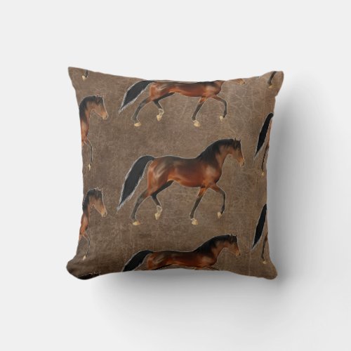 horse equestrian Throw Pillow