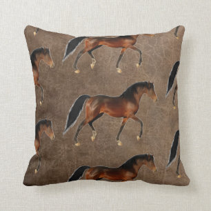 horse equestrian Throw Pillow