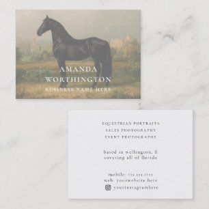 Horse Equestrian Vintage Style Business Equine Card