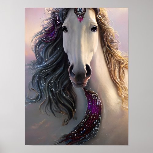 Horse Equine Fantasy Art Poster