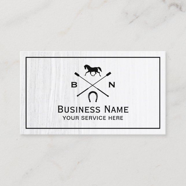 Horse Equine Horseback Riding Equestrian Classy Business Card (Front)