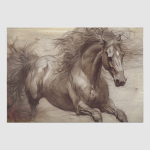 Horse Equine Sketch Tissue Paper