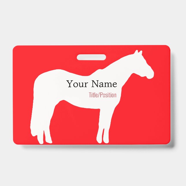 Horse Event Name Badge (Front)