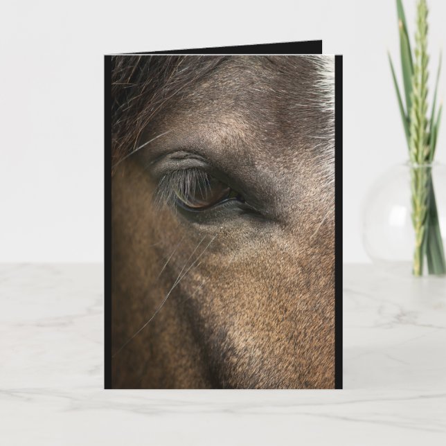 Horse Eye Blank Greetings Card (Front)