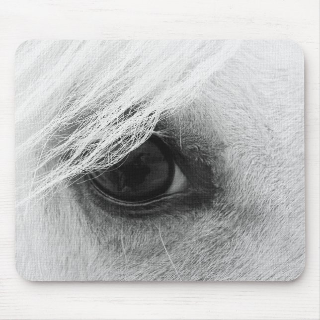 Horse Eye in Black and White Mouse Pad (Front)