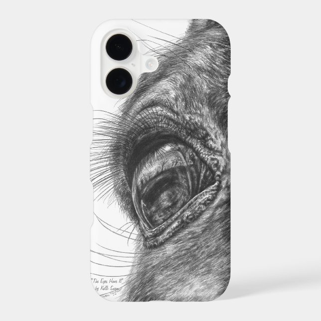 Horse Eye Reflection Closeup Iphone Case (Back)