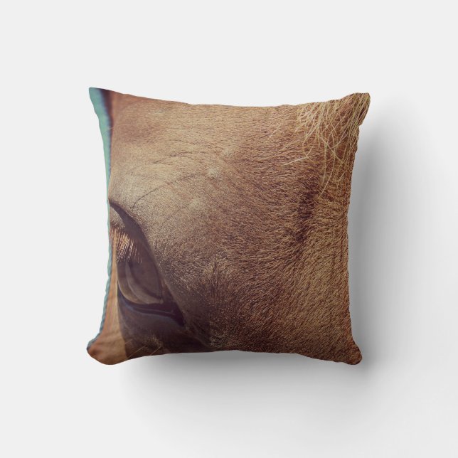 Horse Eye Throw Pillow (Front)
