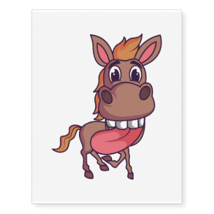 Horse Face Image Equine Head Picture Horseback Temporary Tattoos