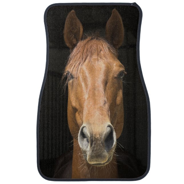 Horse Face Photograph Car Mat (Front)