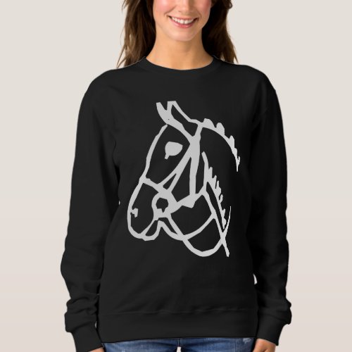 Horse face Wearing Bridle Sweatshirt