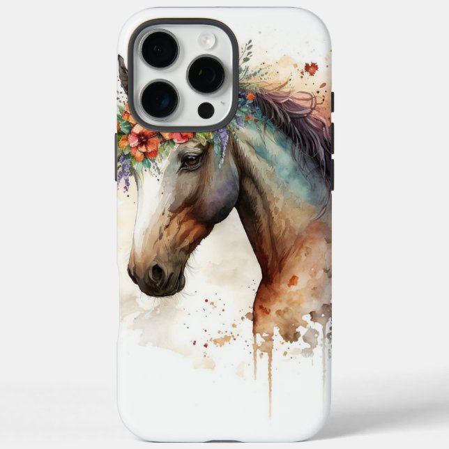 Horse face with flower wreath                      Case-Mate iPhone case (Back)