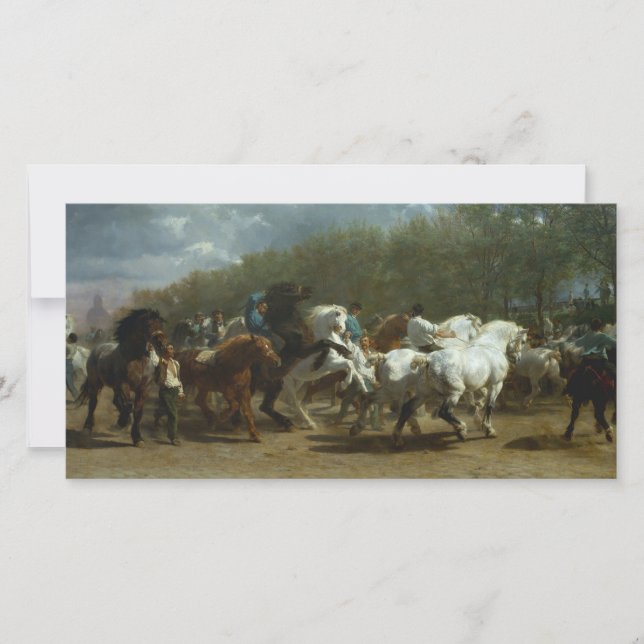 Horse Fair (by Rosa Bonheur) Card (Front)