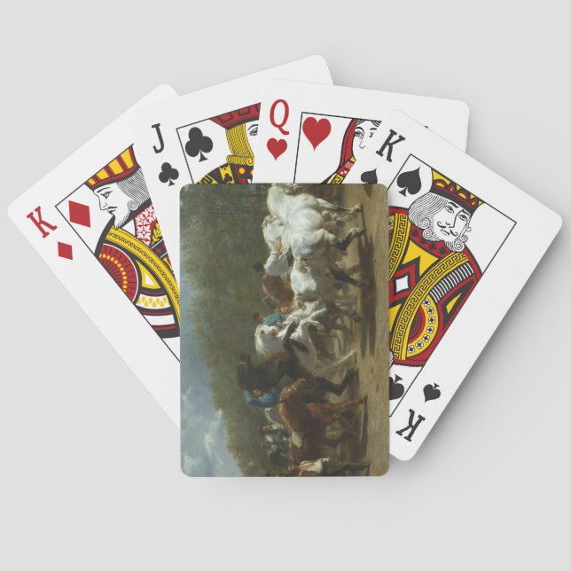 Horse Fair (by Rosa Bonheur) Poker Cards (Back)