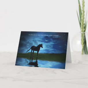 Horse Fantasy Edgar Allan Poe Blank Card