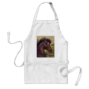 horse farm ranch ride sports western equine pet adult apron