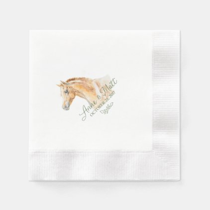 Horse Farm Wedding cocktail napkin