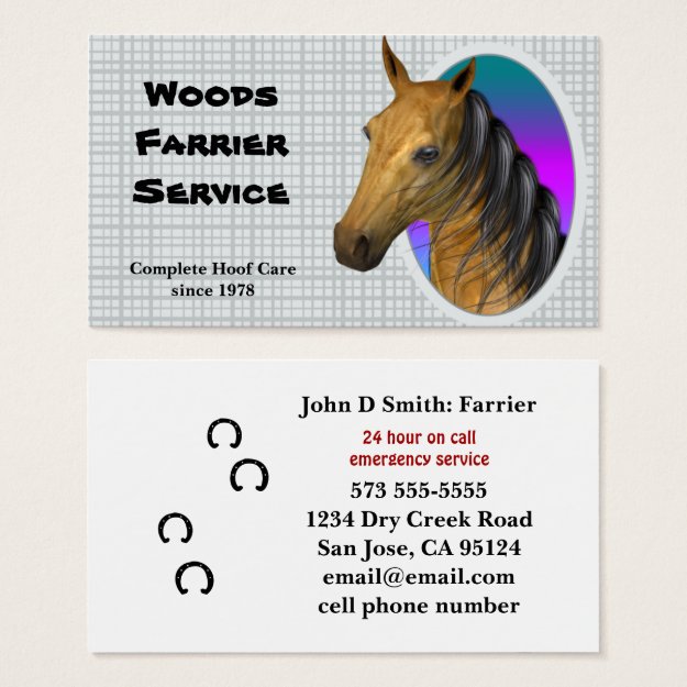 Horse Farrier Business Card