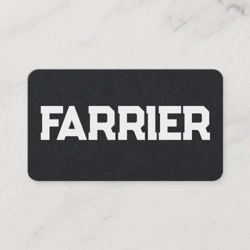 Horse Farrier Business Card
