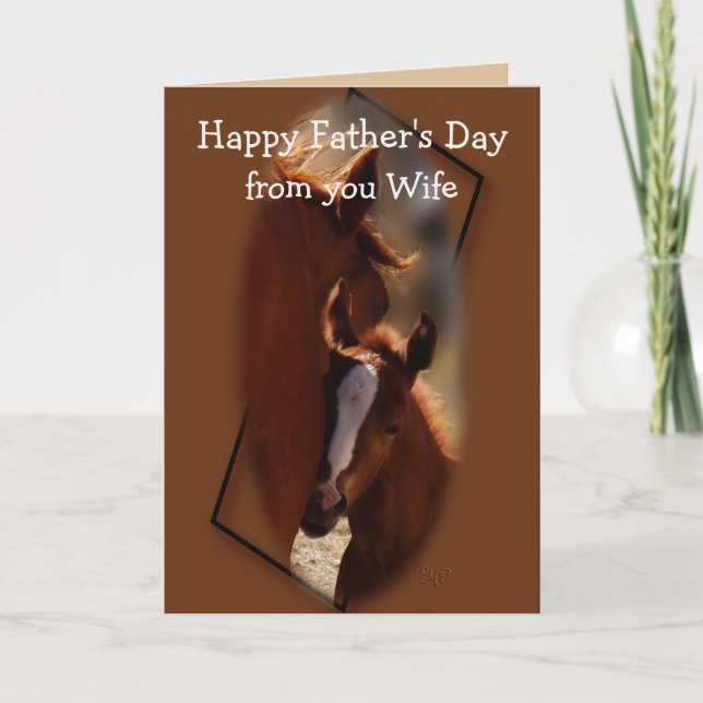 Horse-Father's Day-from wife-change to any occaion Card (Front)