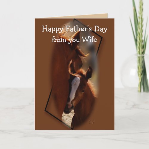 Horse_Fathers Day_from wife_change to any occaion Card