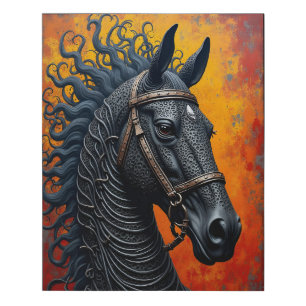 Horse Faux Canvas Print