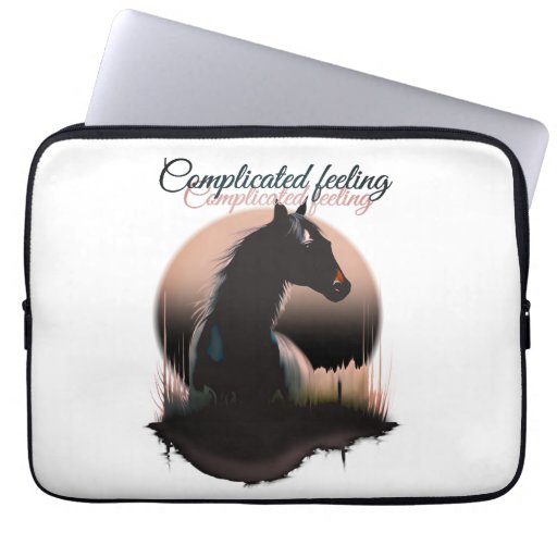 Horse feelings laptop sleeve