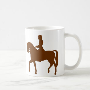 Horse & Female Rider Classic Silhouette Image Mug