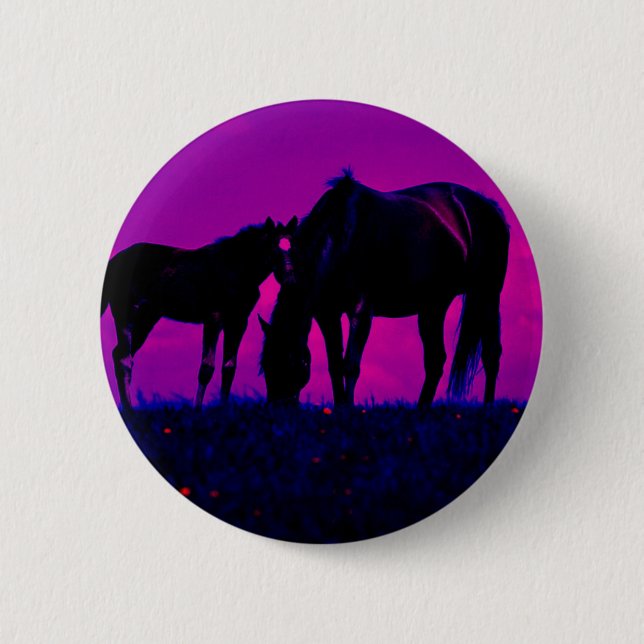 Horse & Filly Pinback Button (Front)