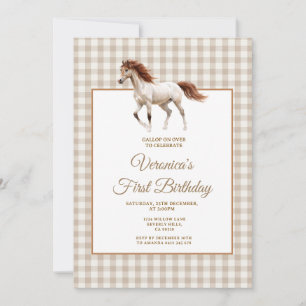 Horse First Birthday Party Gallop On Over Invitation