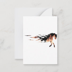 Horse Flames, Horse Logo, Horse Note Card
