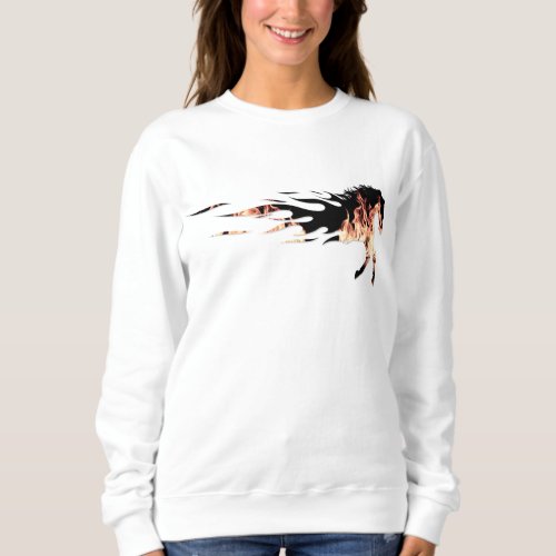 Horse Flames Horse Logo Horse Sweatshirt