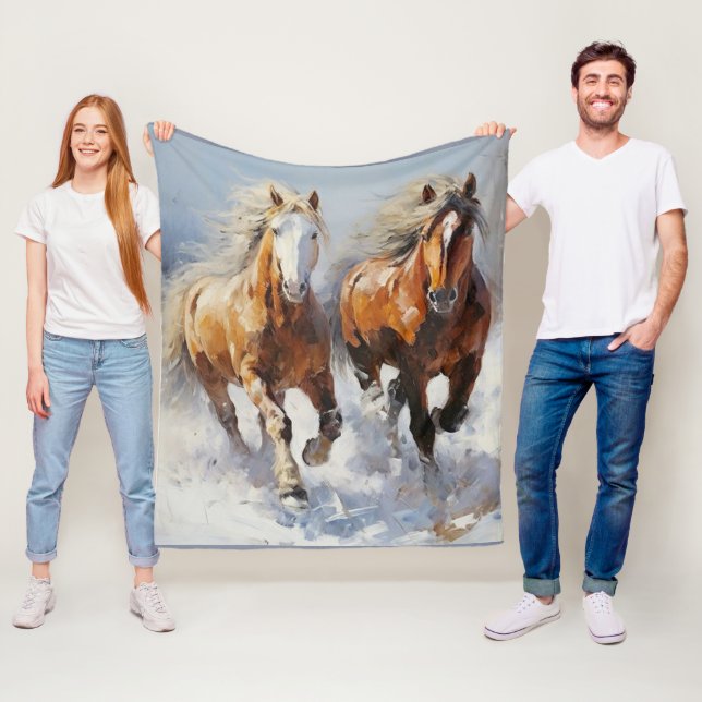 Horse Fleece Blanket (In Situ)