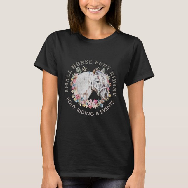 Horse Floral Animal Farm T-Shirt (Front)