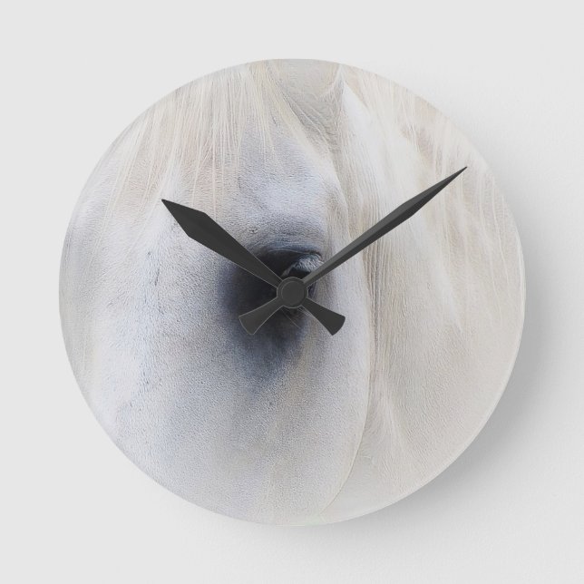 Horse & Floral Round Clock (Front)