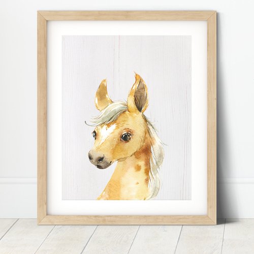 Horse Foal Farm Nursery Art Print