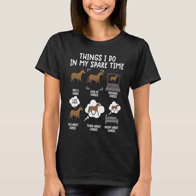 horse  for girls horse riding  for kids T-Shirt (Front)