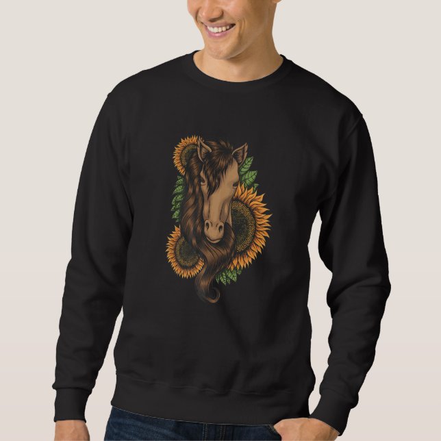 Horse For Horseback Riding Horse Barrel Racing Sweatshirt (Front)
