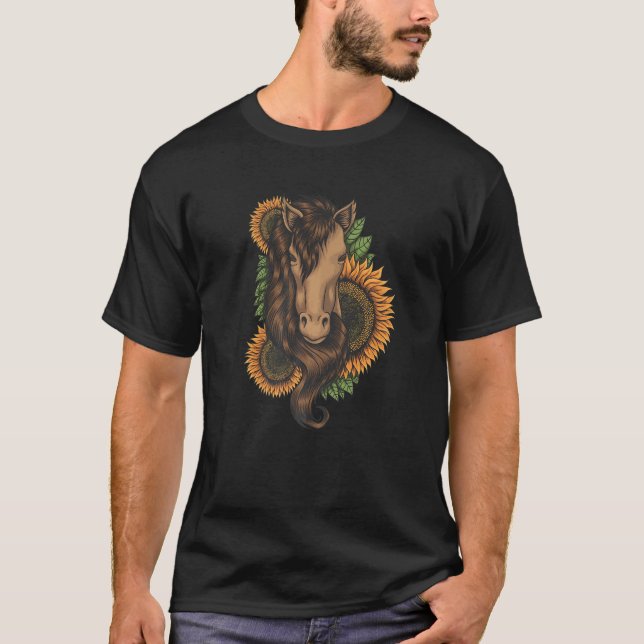 Horse For Horseback Riding Horse Barrel Racing T-Shirt (Front)