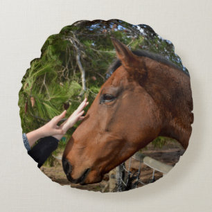 Horse Friend Forever, Round Pillow