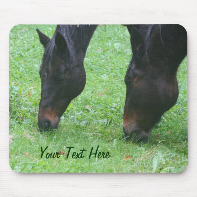 Horse Friends Grazing Animal Mousepad (Front)
