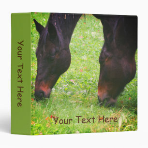 Horse Friends Grazing Animal Personalized 3 Ring Binder