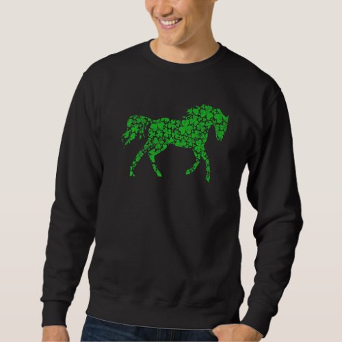 Horse  Funny Shamrock Leaf Horse St Patricks Day Sweatshirt