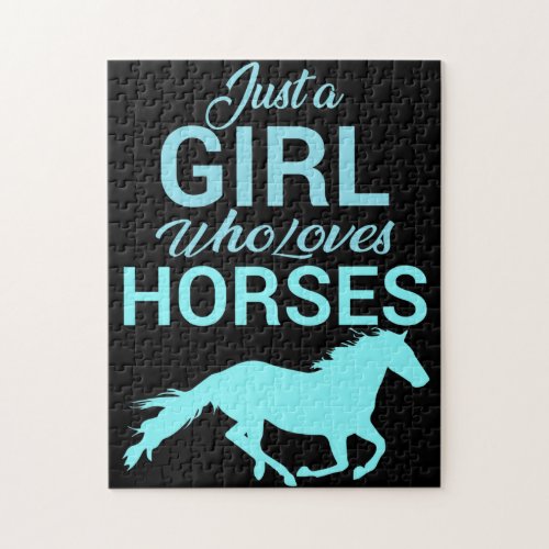 Horse Gallop A Girl Who Loves Horses    Jigsaw Puzzle