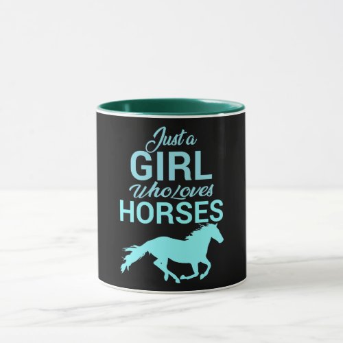 Horse Gallop A Girl Who Loves Horses  Mug