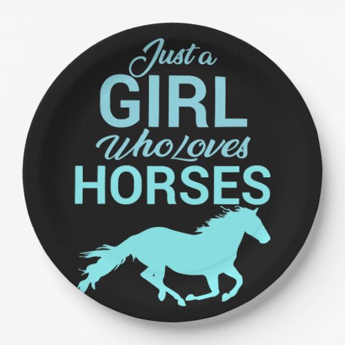Horse Gallop A Girl Who Loves Horses   Paper Plates