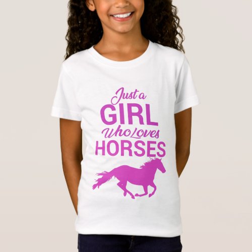 Horse Gallop A Girl Who Loves Horses   T_Shirt